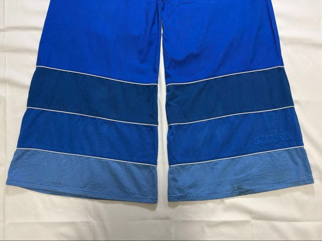 stuka レイブパンツ ワイド フレア ブルー パイピング 90s Y2K