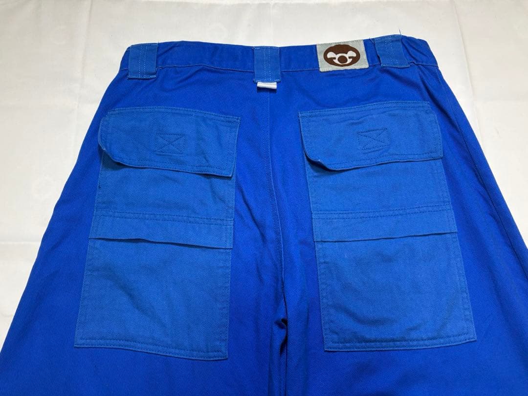 stuka レイブパンツ ワイド フレア ブルー パイピング 90s Y2K