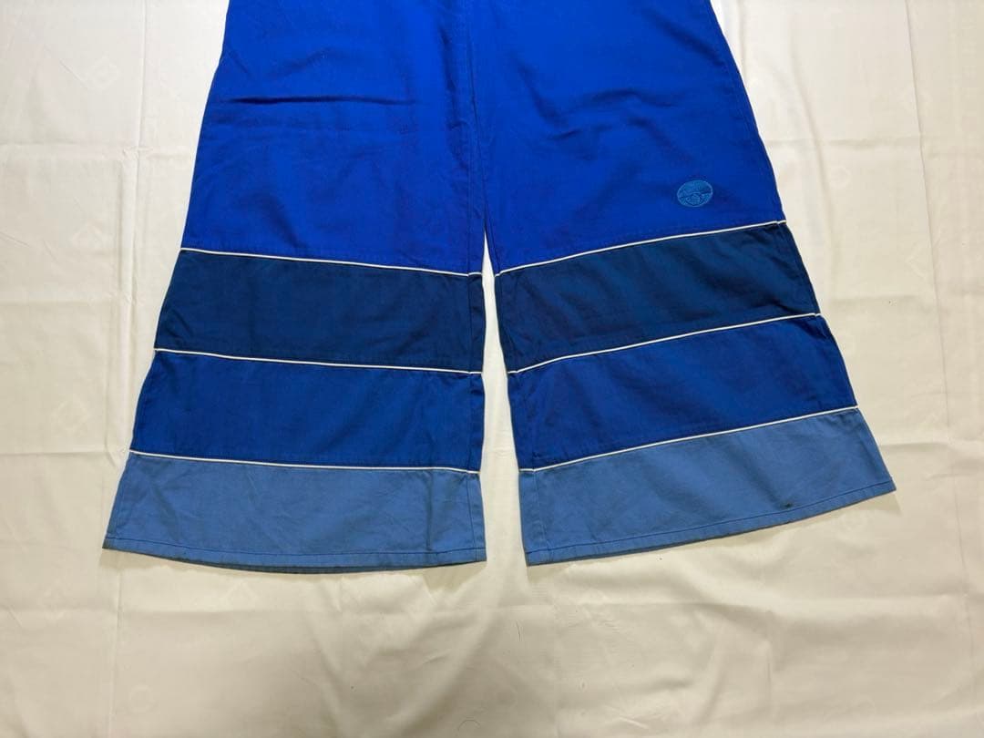 stuka レイブパンツ ワイド フレア ブルー パイピング 90s Y2K