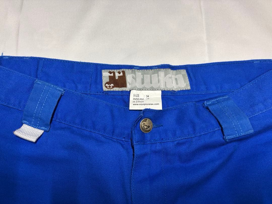 stuka レイブパンツ ワイド フレア ブルー パイピング 90s Y2K