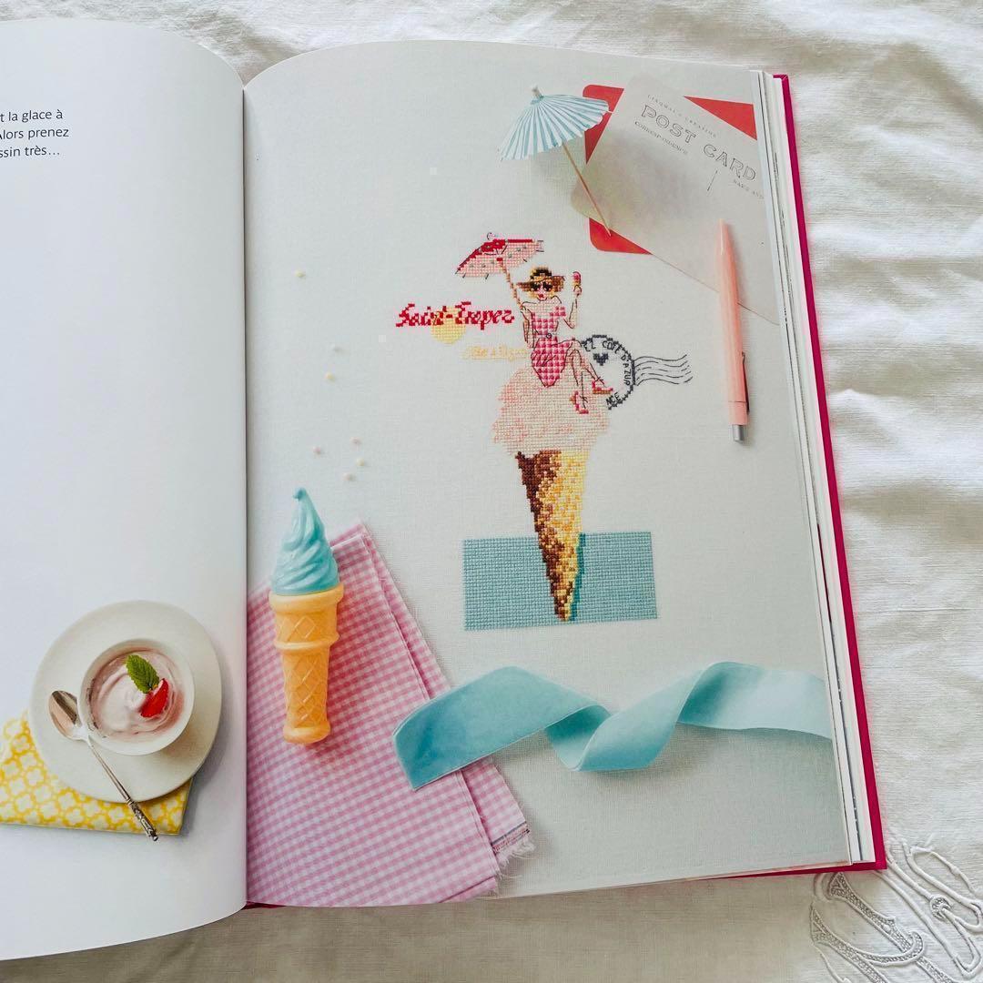 Icones de mode クロススティッチ エレーヌルベール フランス 洋書