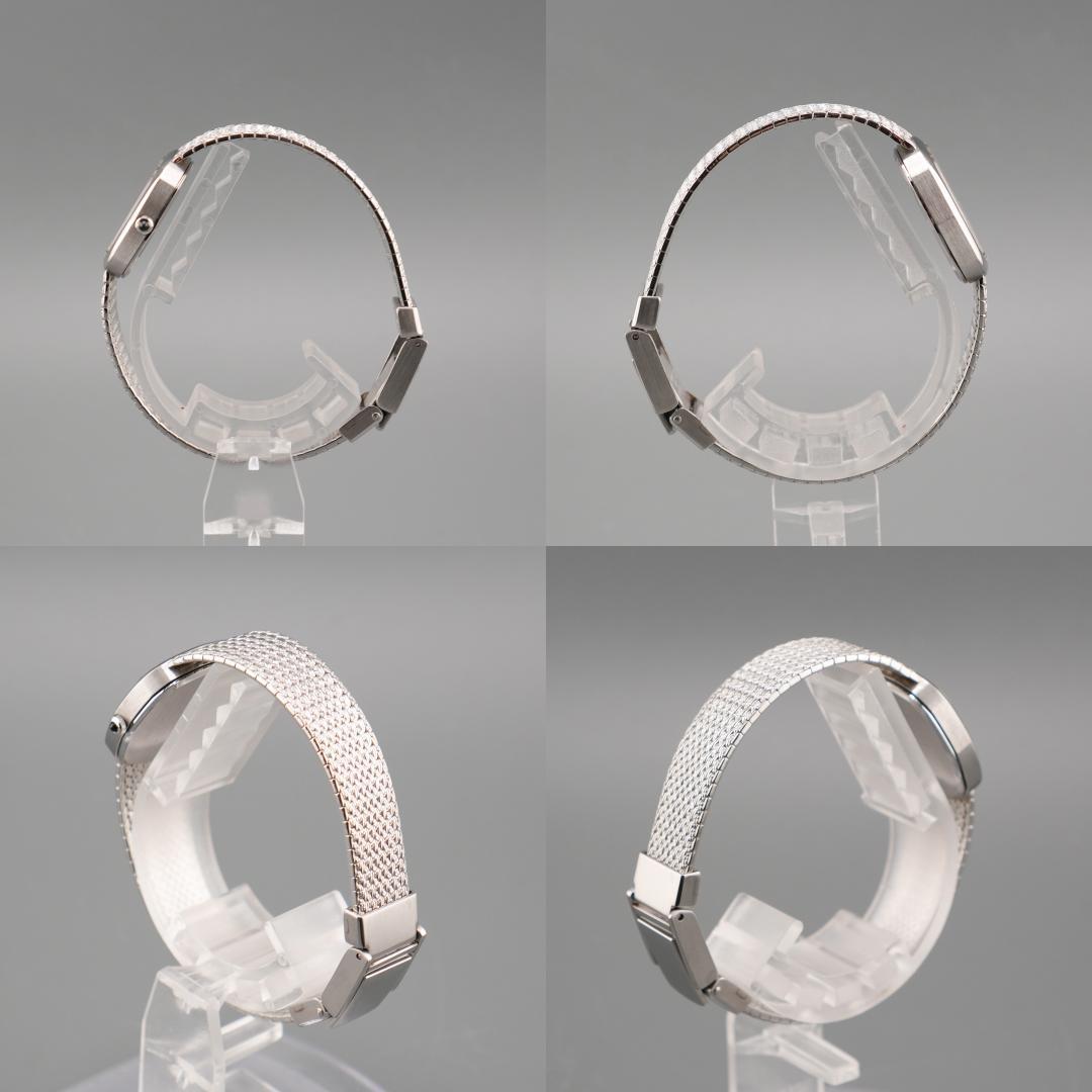 稼働 SEIKO CREDOR スクエア シルバー 腕時計 新品電池 クォーツ