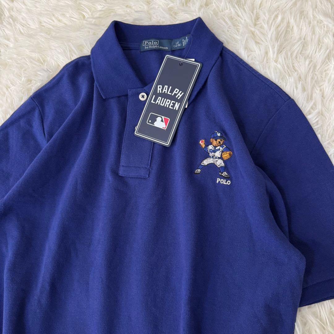 希少✨新品 ポロラルフローレン MLB ポロベア ドジャース ポロシャツ S相当