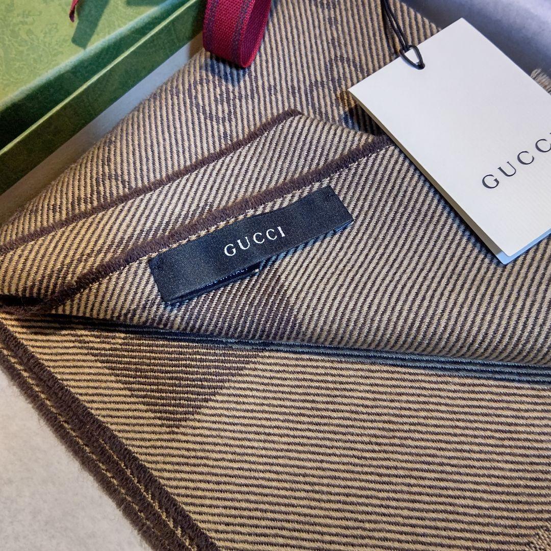 ❤新品箱袋付❤C.ロナウド愛用❤GUCCI マフラー ストール最高級ウール❤