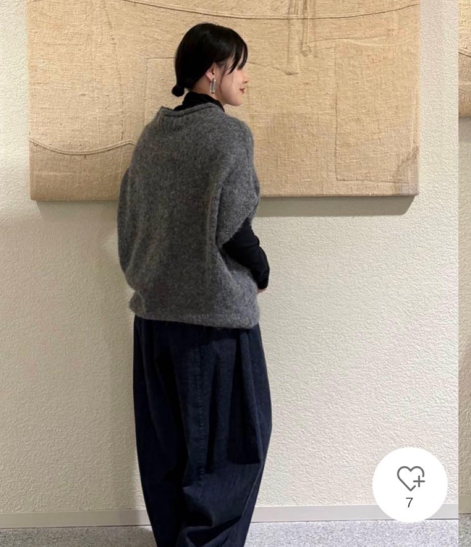 かぐれ　アルパカルーズベスト ダークグレー サイズFree