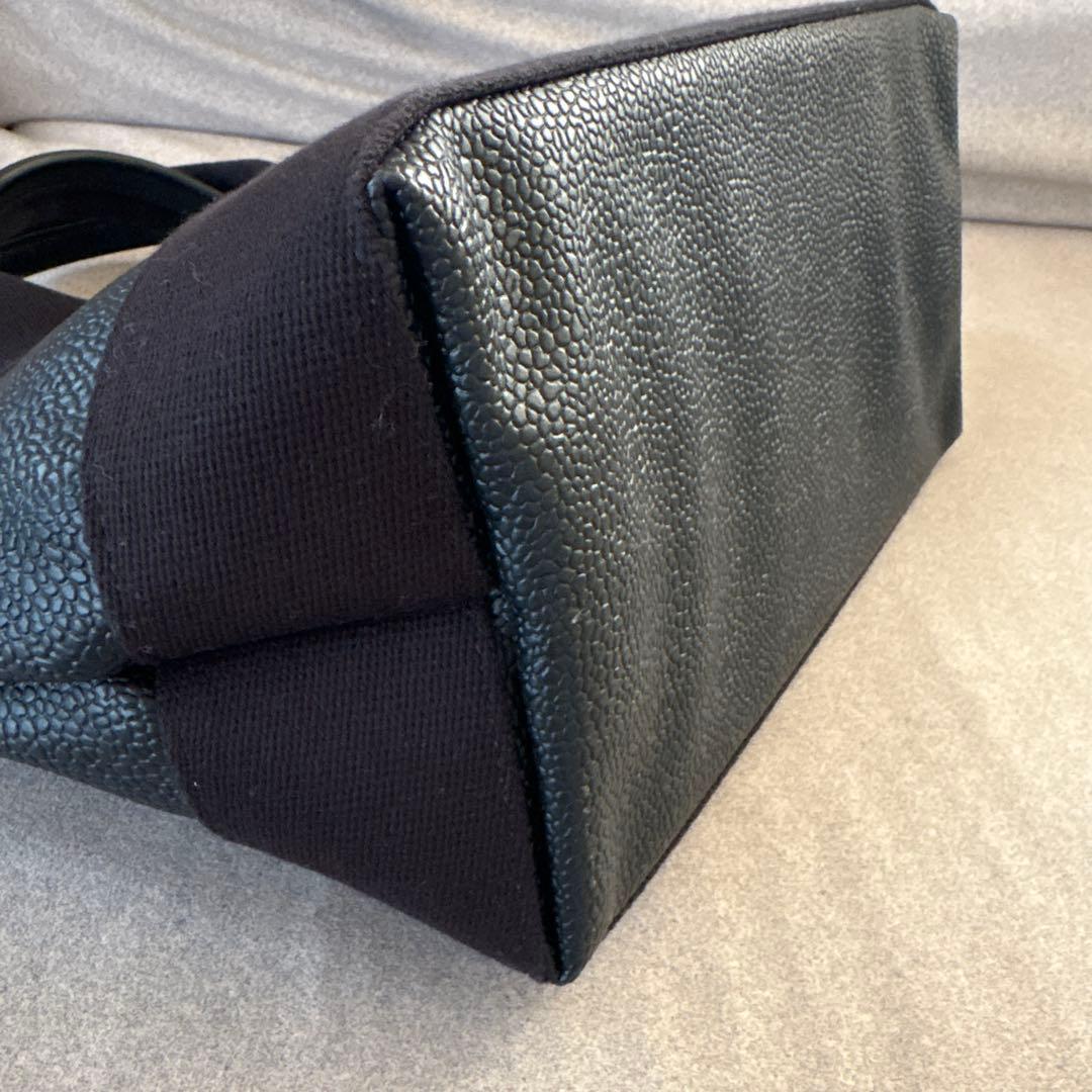 トプカピ　スコッチグレインネオレザー　ミニトートバッグ　ブラック