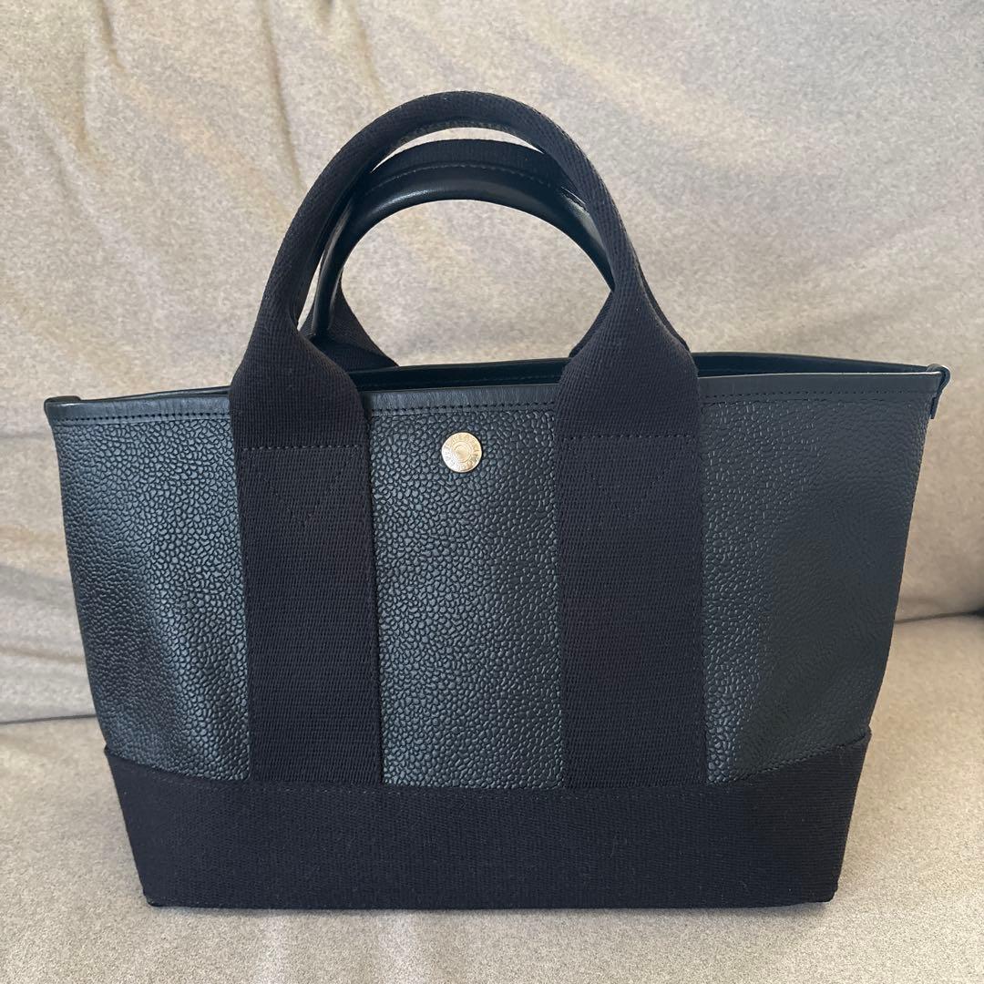 トプカピ　スコッチグレインネオレザー　ミニトートバッグ　ブラック