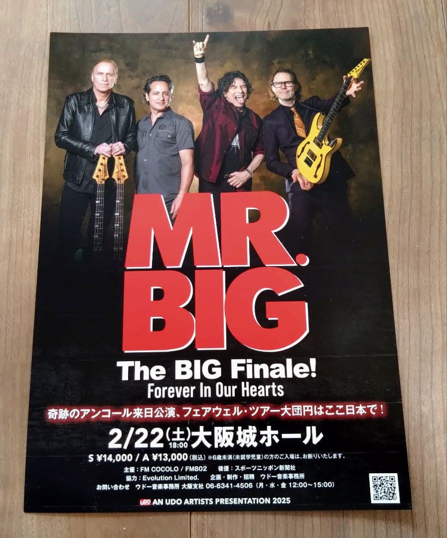 MR.BIG ミスター・ビッグ　T シャツ　2025年