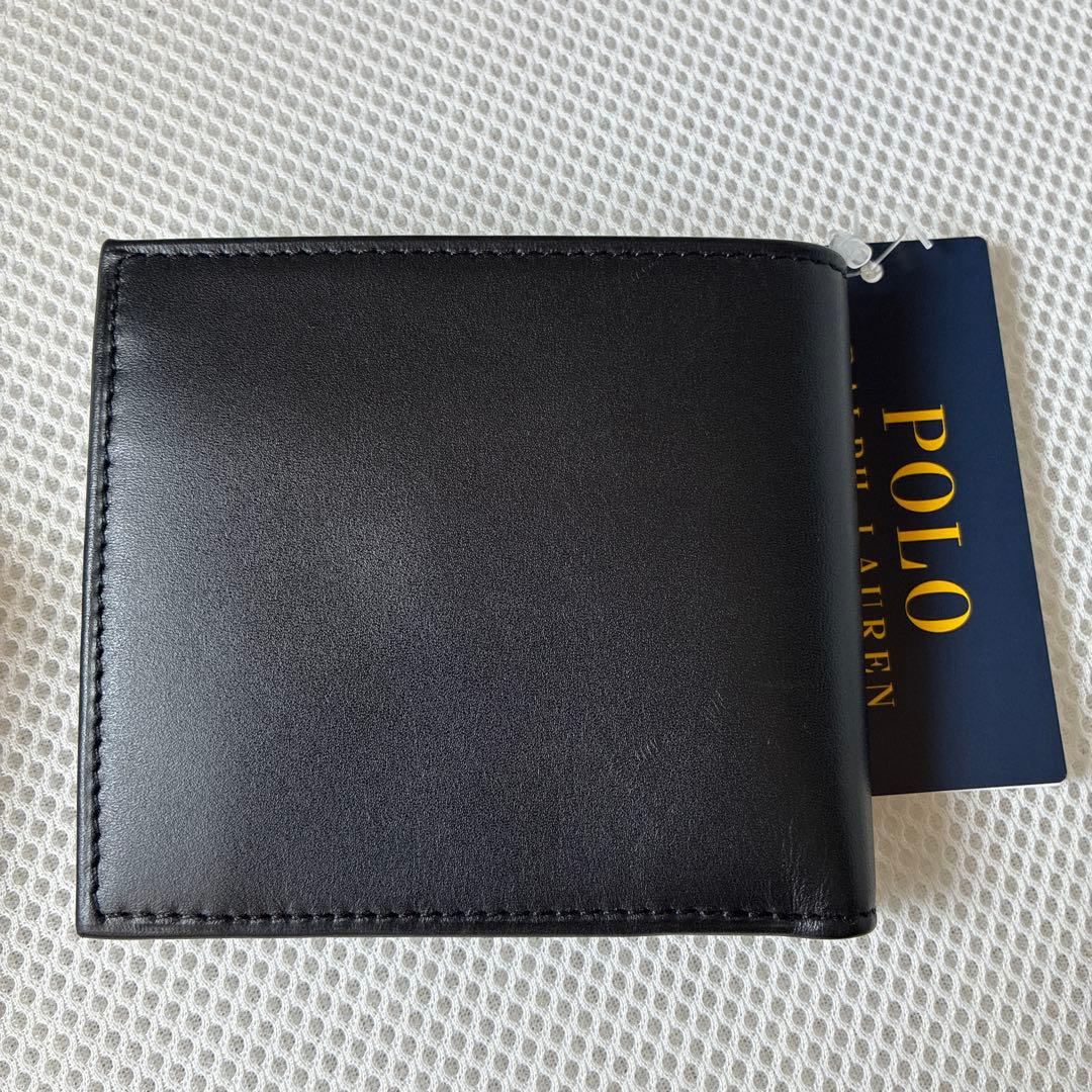 新品　ポロラルフローレン　二つ折り財布　ポロベア　ブラック