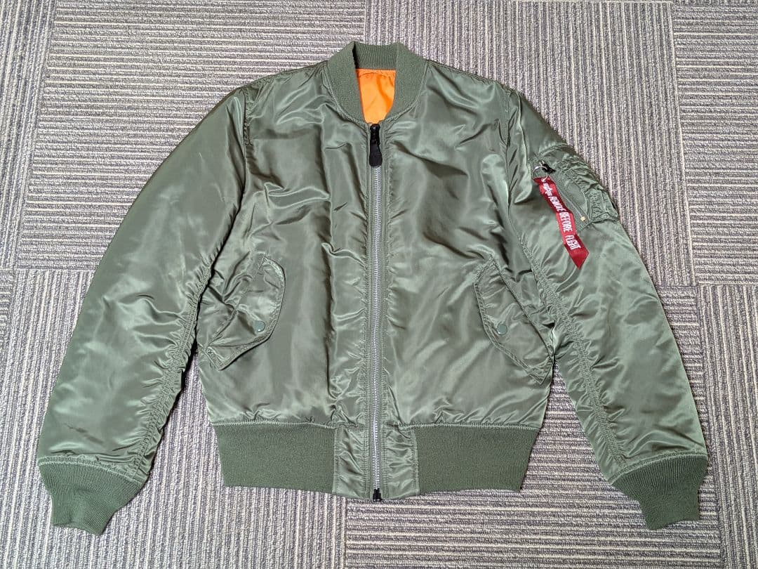 美品 アルファインダストリーズ MA-1 フライトジャケット 空軍 米国古着 L