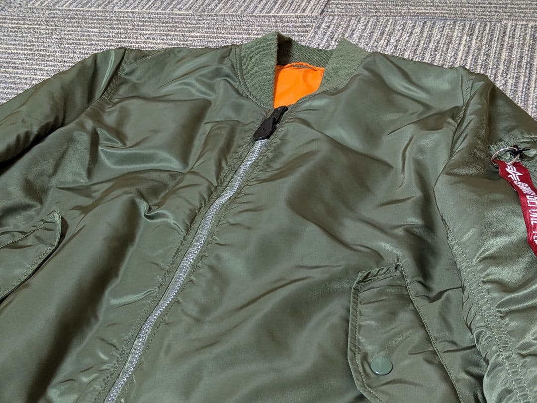 美品 アルファインダストリーズ MA-1 フライトジャケット 空軍 米国古着 L