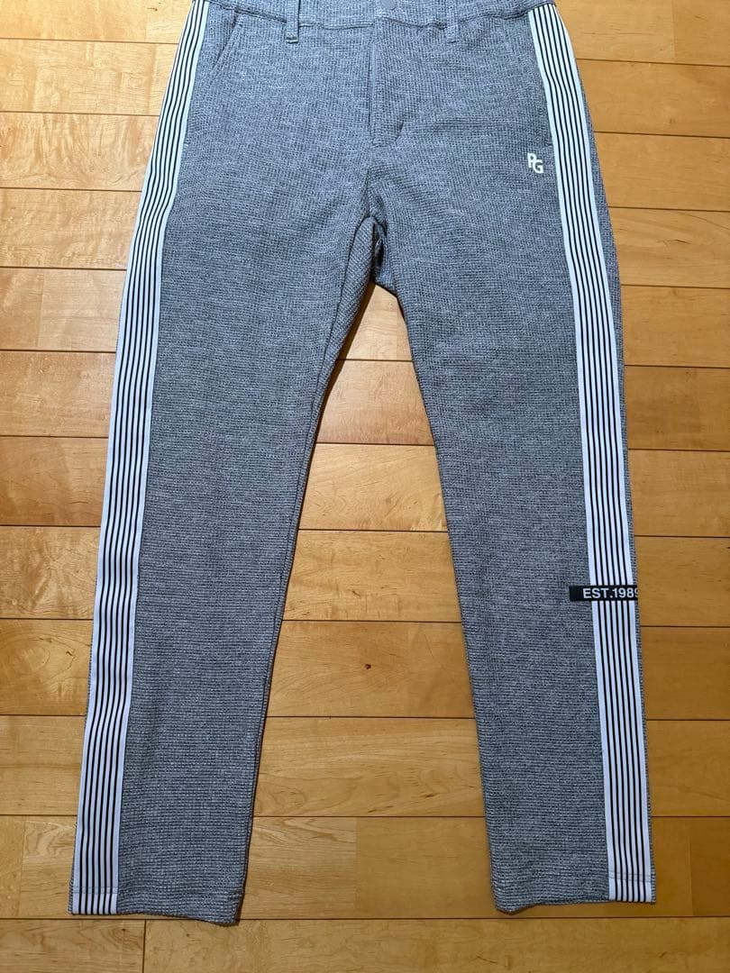 PEARLY GATES ストライプパンツ サイズ4 グレー