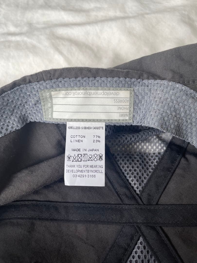 帽子 noroll SIDEMESH CASQUETTE