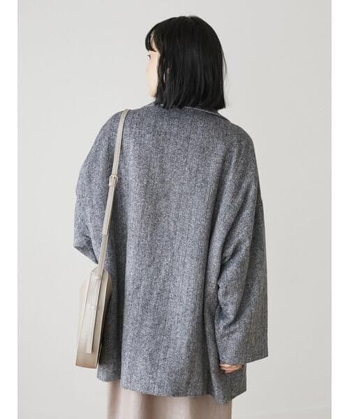 【 ELENCARE DUE 】 ヘリンボーンショートコート