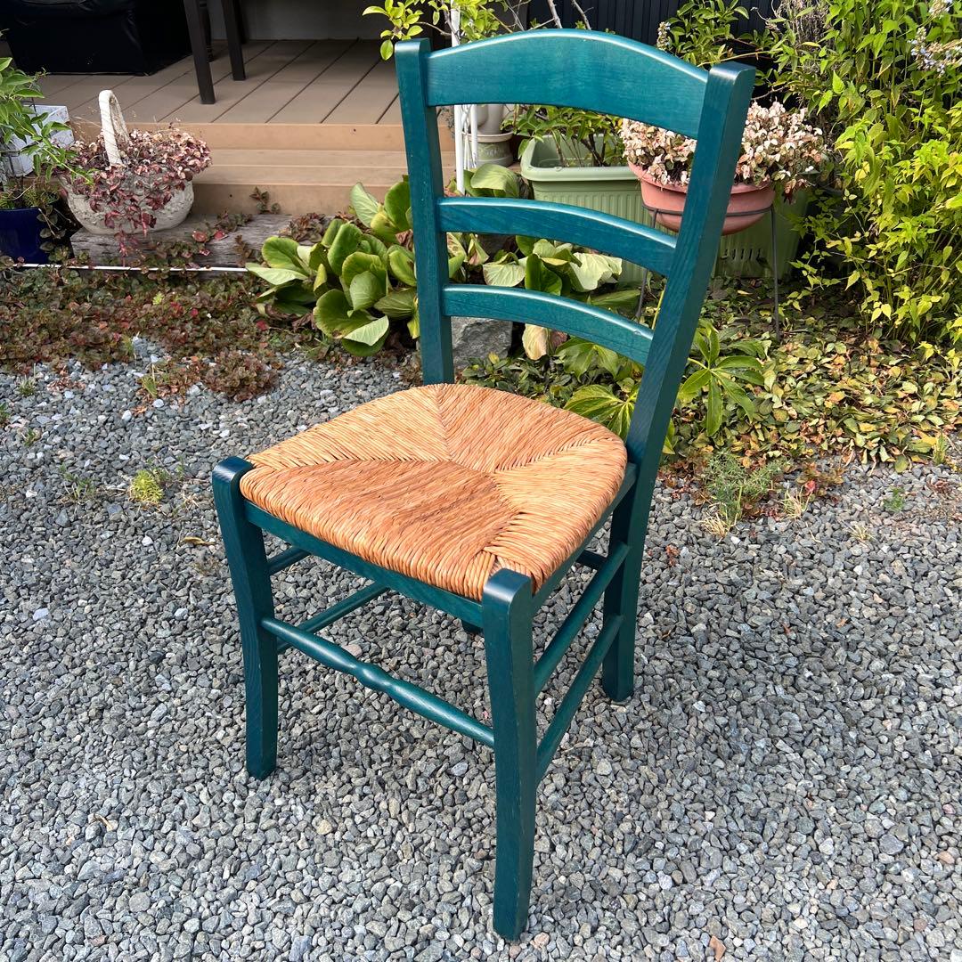 カントリー調 ダイニングチェア ペーパーコード カフェチェア 木製 NO2