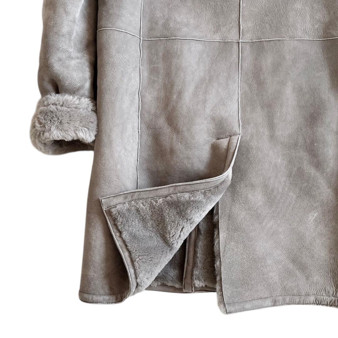 00s KATHARINE HAMNETT リアルムートン ロングコート 羊革