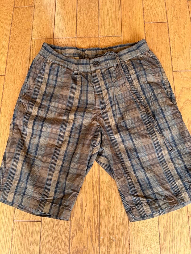 45R ダークマドラスのイージースラックスショートパンツWOMAN