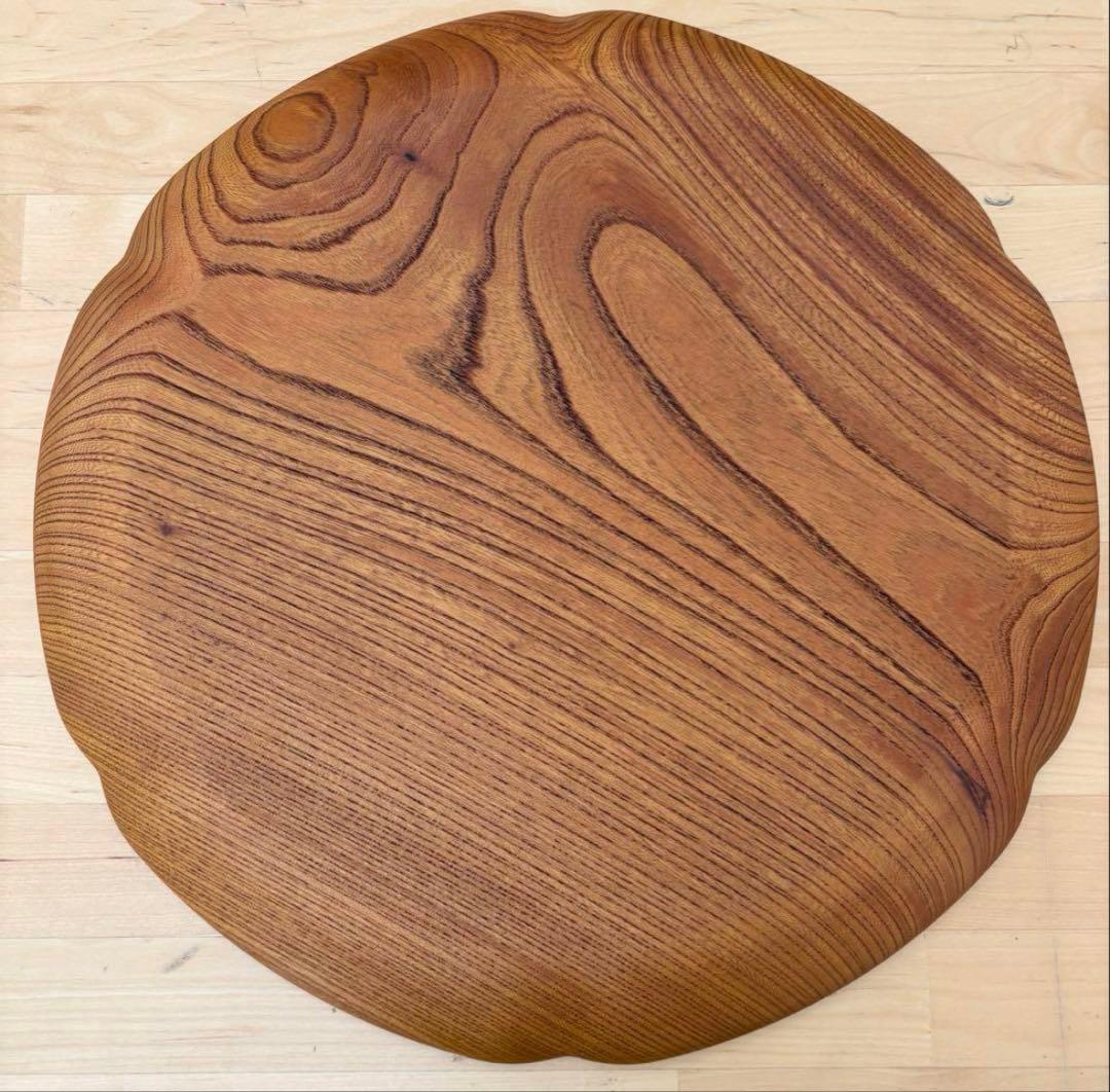 しょうちゃん！四十沢木材工芸KITOケヤキ雪輪盆1尺1寸2点おまとめ