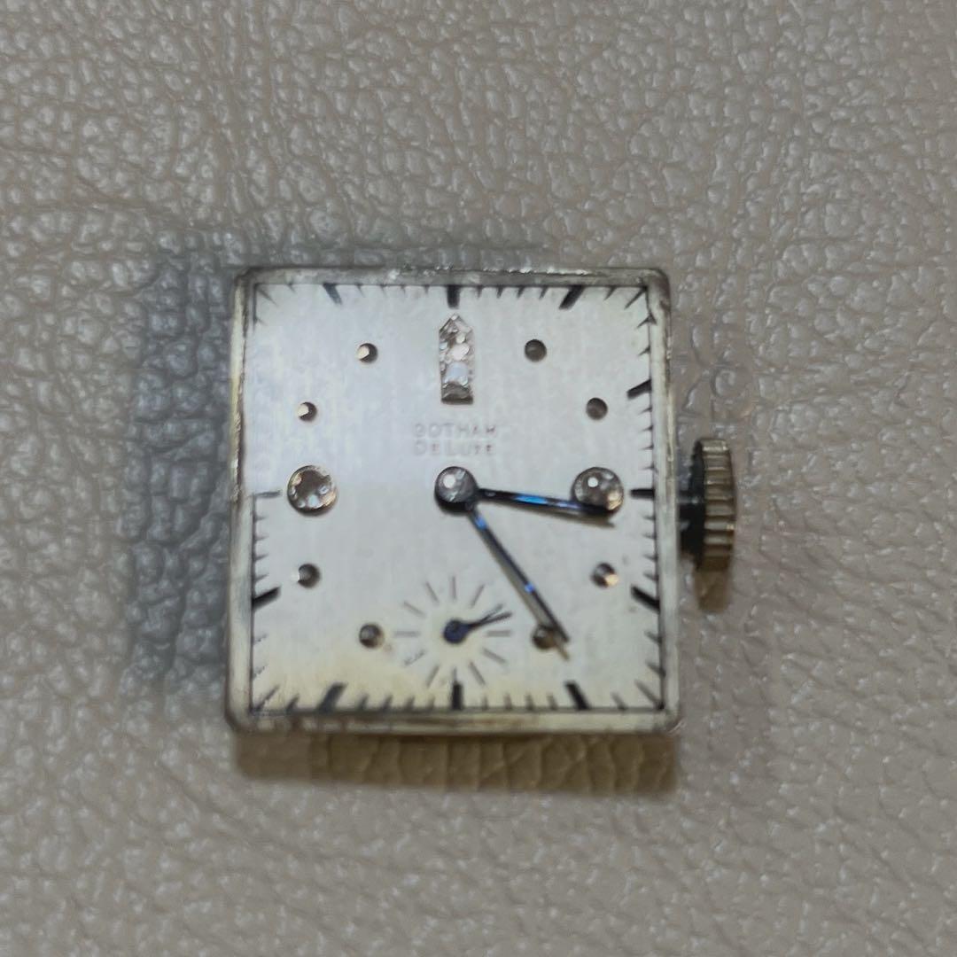 14K金無垢 希少GOTHAM DELUXE 17石 手巻き アンティーク腕時計