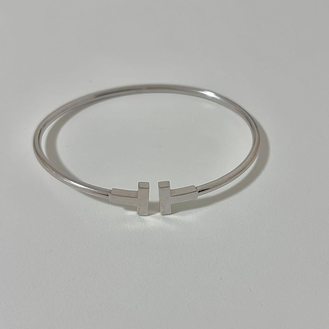 ティファニー Tワイヤー ブレスレット WG AU750 S 本体のみ