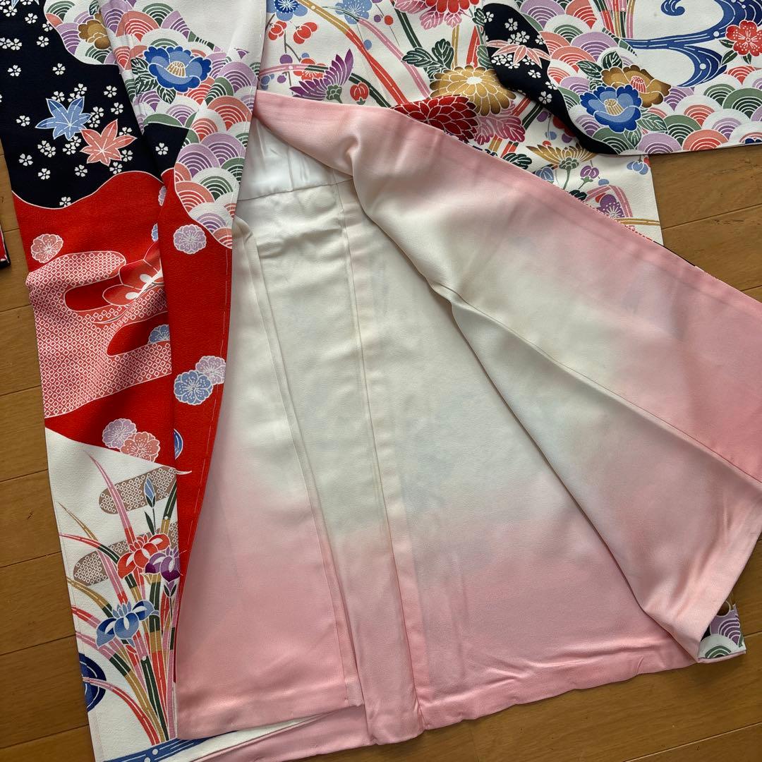 振袖 着物 赤 黒