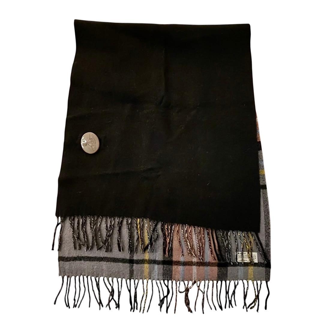 ヴィヴィアンウエストウッド　リバーシブル ストール ポンチョ オーブボタン