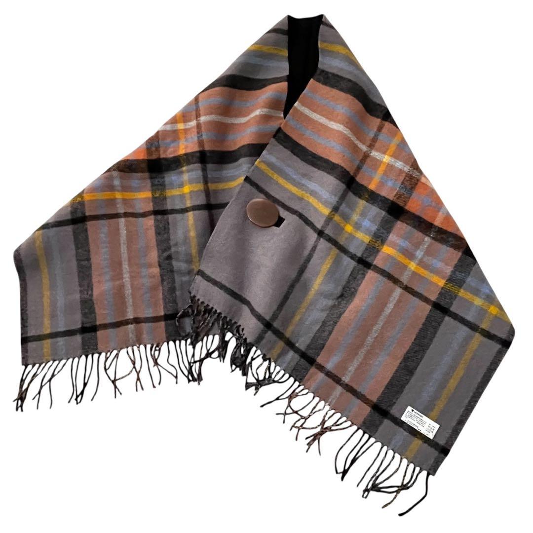 ヴィヴィアンウエストウッド　リバーシブル ストール ポンチョ オーブボタン