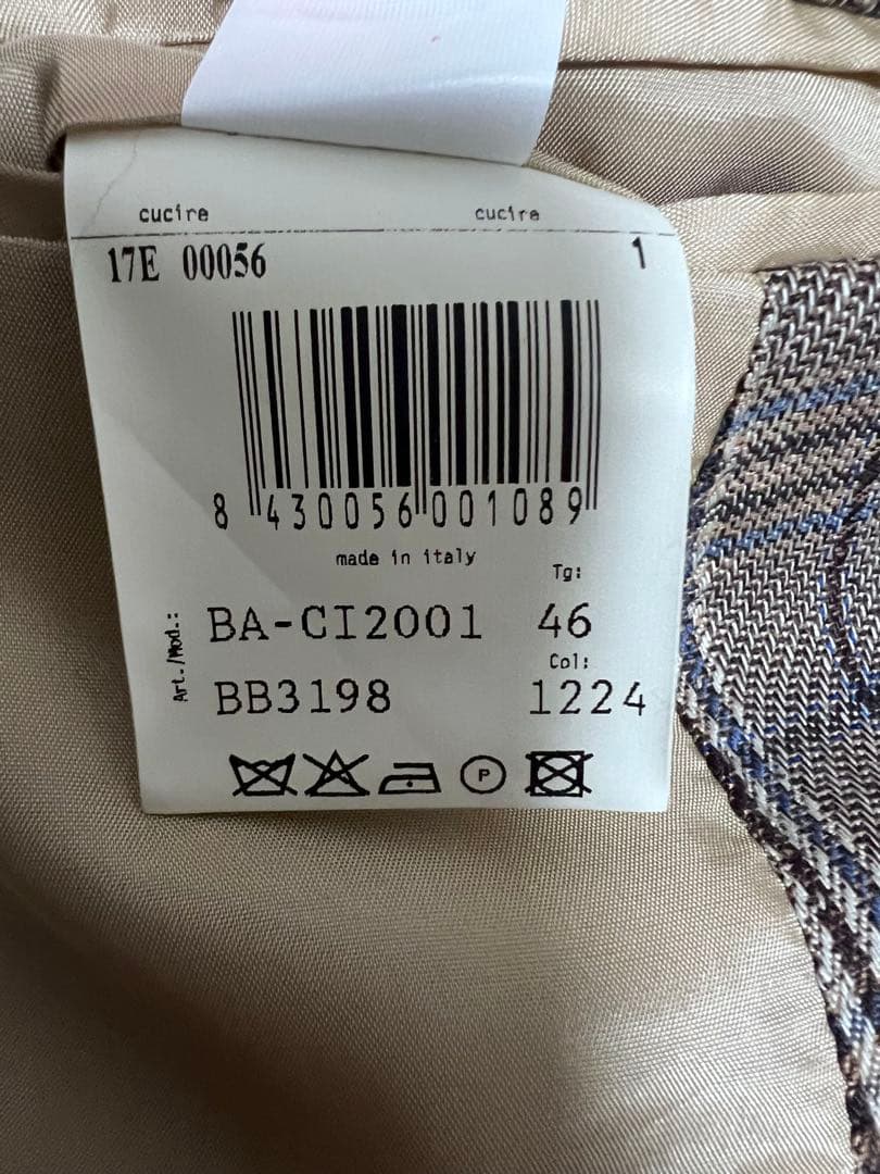 LUIGI BORRELLIダブルブレスト チェックジャケット