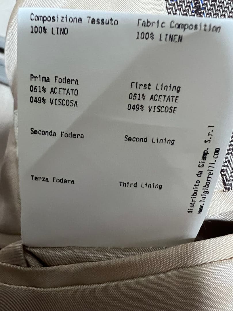 LUIGI BORRELLIダブルブレスト チェックジャケット