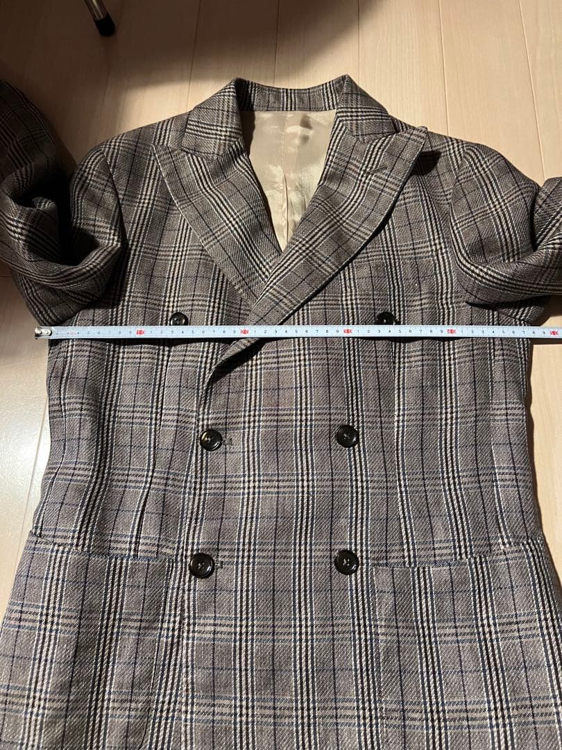 LUIGI BORRELLIダブルブレスト チェックジャケット