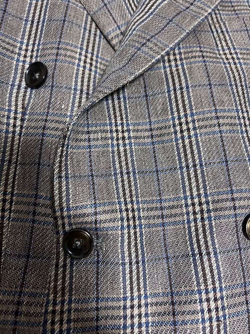 LUIGI BORRELLIダブルブレスト チェックジャケット