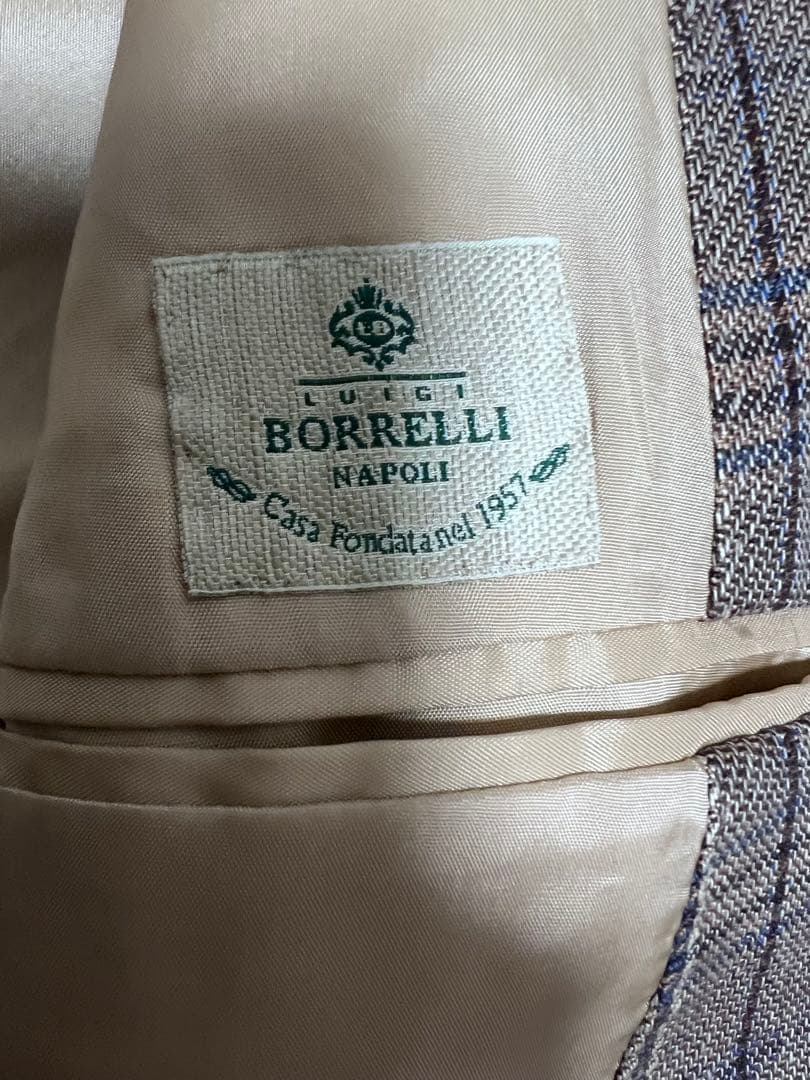 LUIGI BORRELLIダブルブレスト チェックジャケット