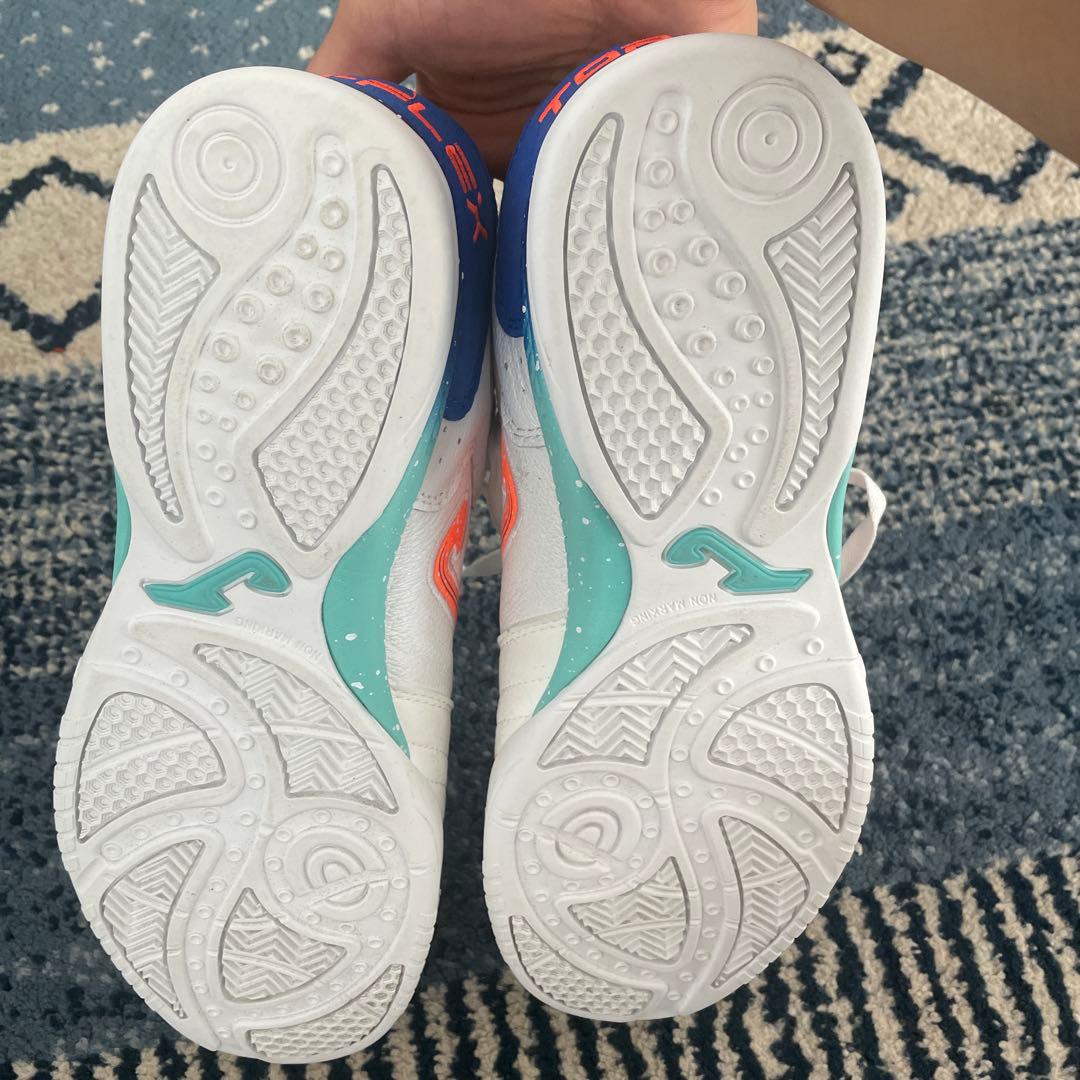 TOP-FLEX フットサルシューズ ホワイト/オレンジ/ブルー