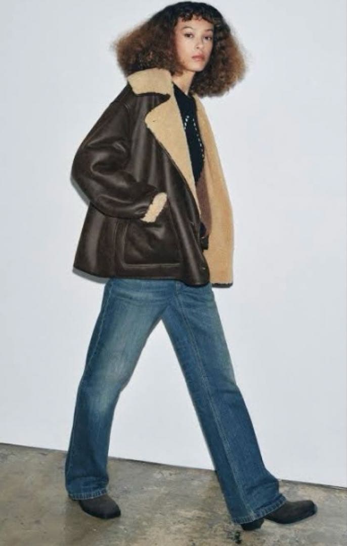 ZARA ダブルフェイスジャケット　オーバーサイズS