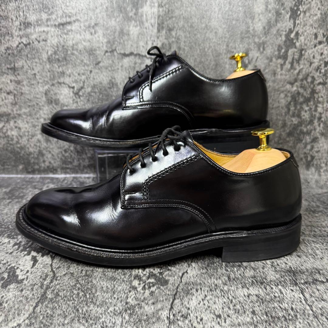 【美品】REGAL プレーントゥ ガラスレザー 2504 ブラック 24.5