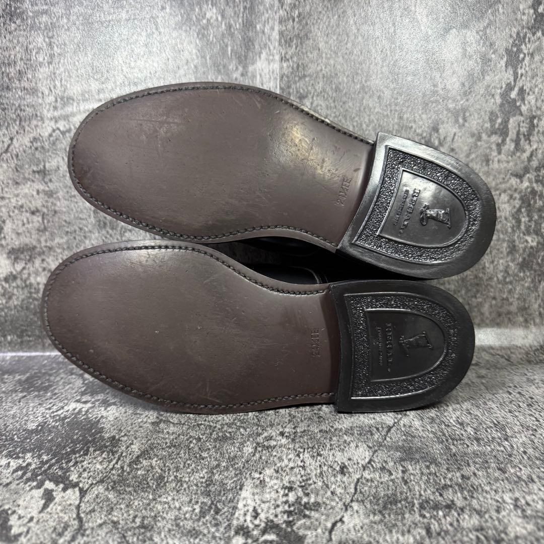 【美品】REGAL プレーントゥ ガラスレザー 2504 ブラック 24.5