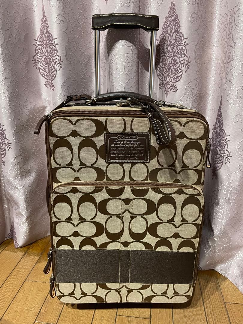 COACH キャリーケース ブラウン/ベージュ