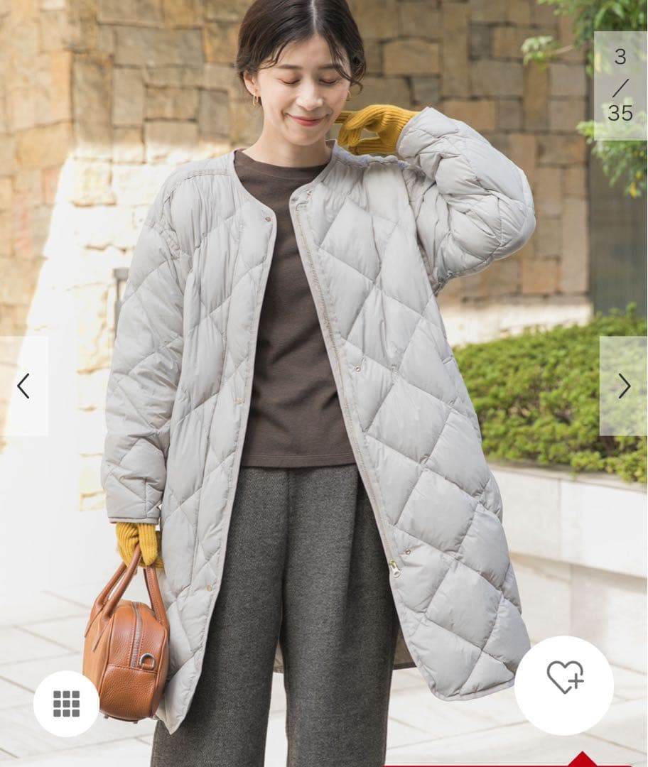 今季完売 DOORS ライトダウンキルトロングコート