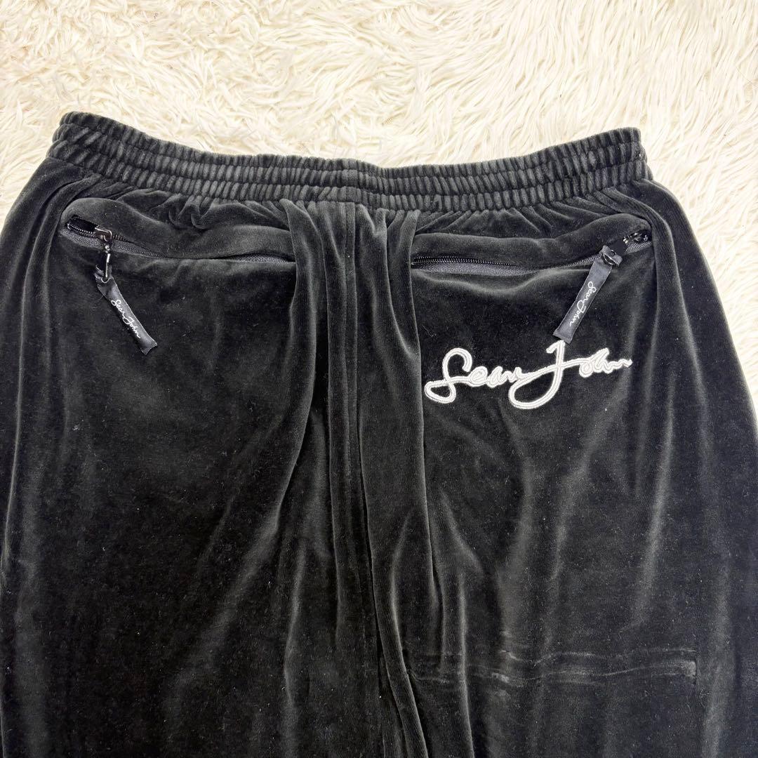 ✨美品/XXL✨ショーンジョン　ベロア　ジャージ　セットアップ　デカロゴ　刺繍