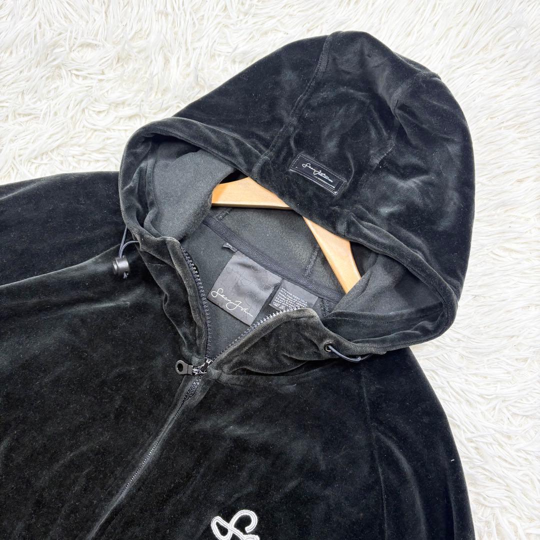 ✨美品/XXL✨ショーンジョン　ベロア　ジャージ　セットアップ　デカロゴ　刺繍