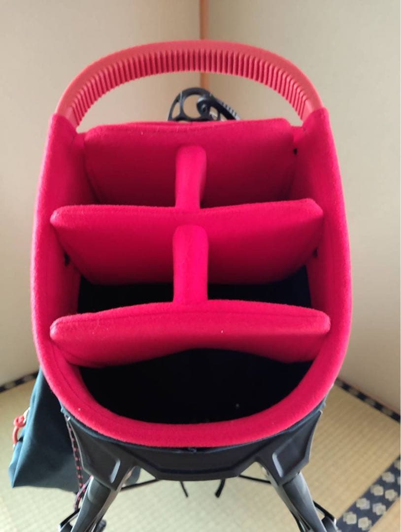 ヘッドカバー2点付きonoff スタンドゴルフバッグ ネイビー/レッド