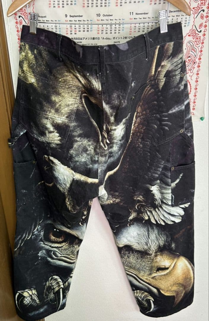 【激レア・絶版】Supreme　イーグル　ダブルニー　パンツ ブラック　黒　36