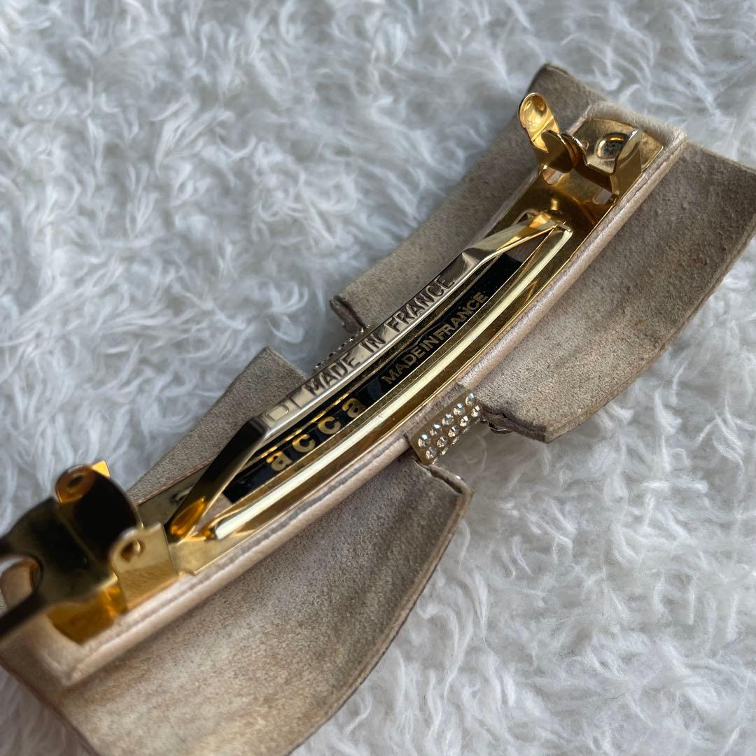 ACCA スワロフスキー リボン バレッタ ピンク キラキラ