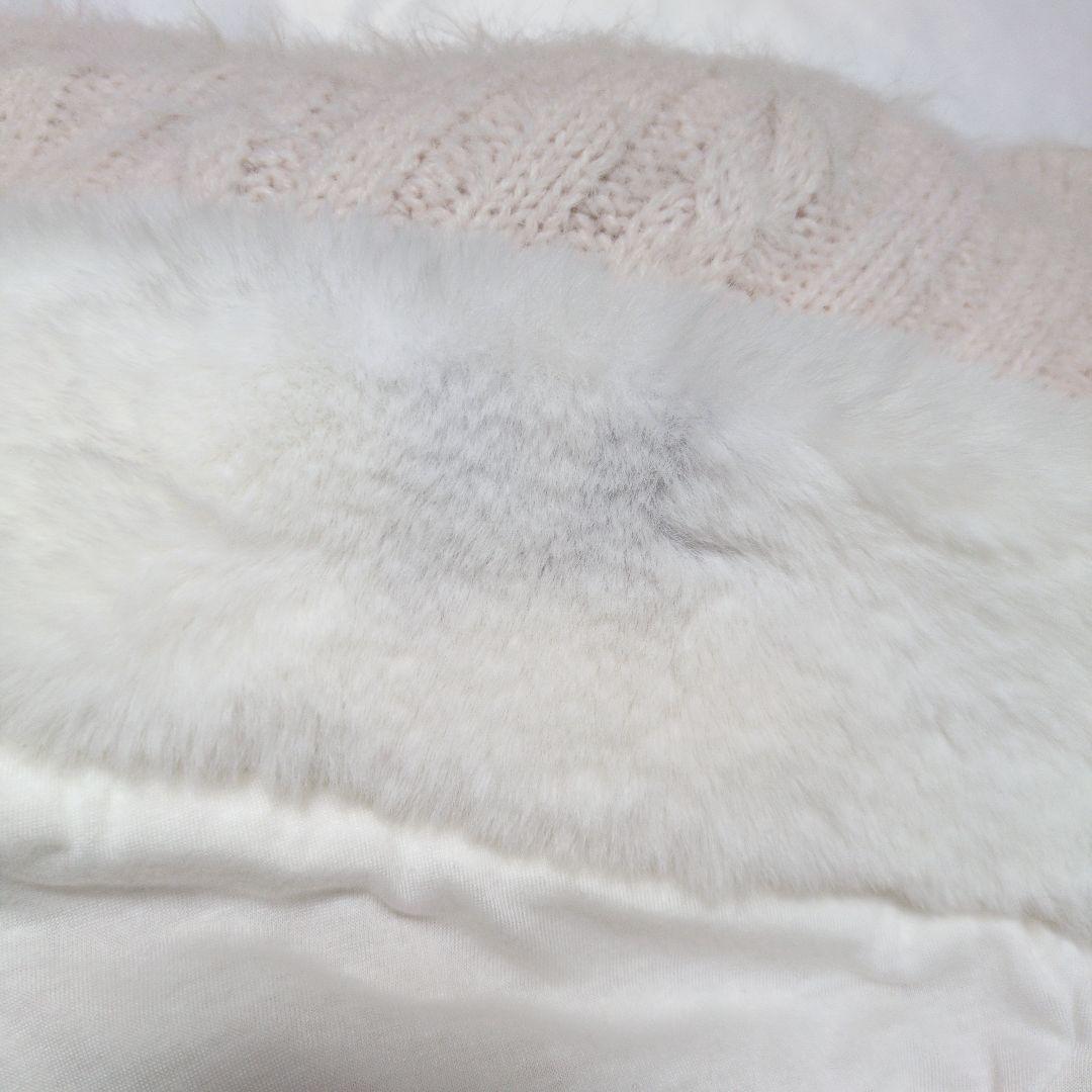 LIZ LISA/リズリサ ポンポン ファーポンチョ リボン ピンク