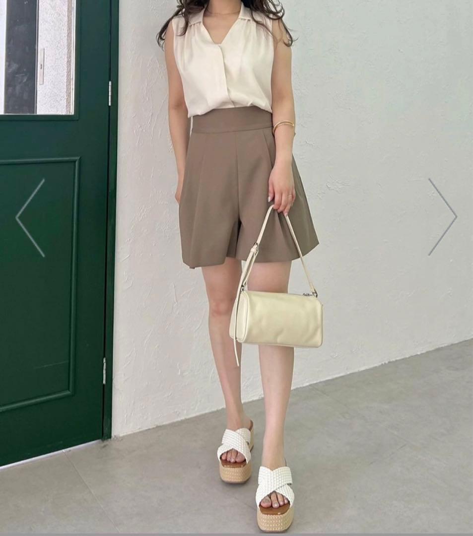 フレイアイディー FRAY ID ツータックキュロットパンツ／ウォッシャブル