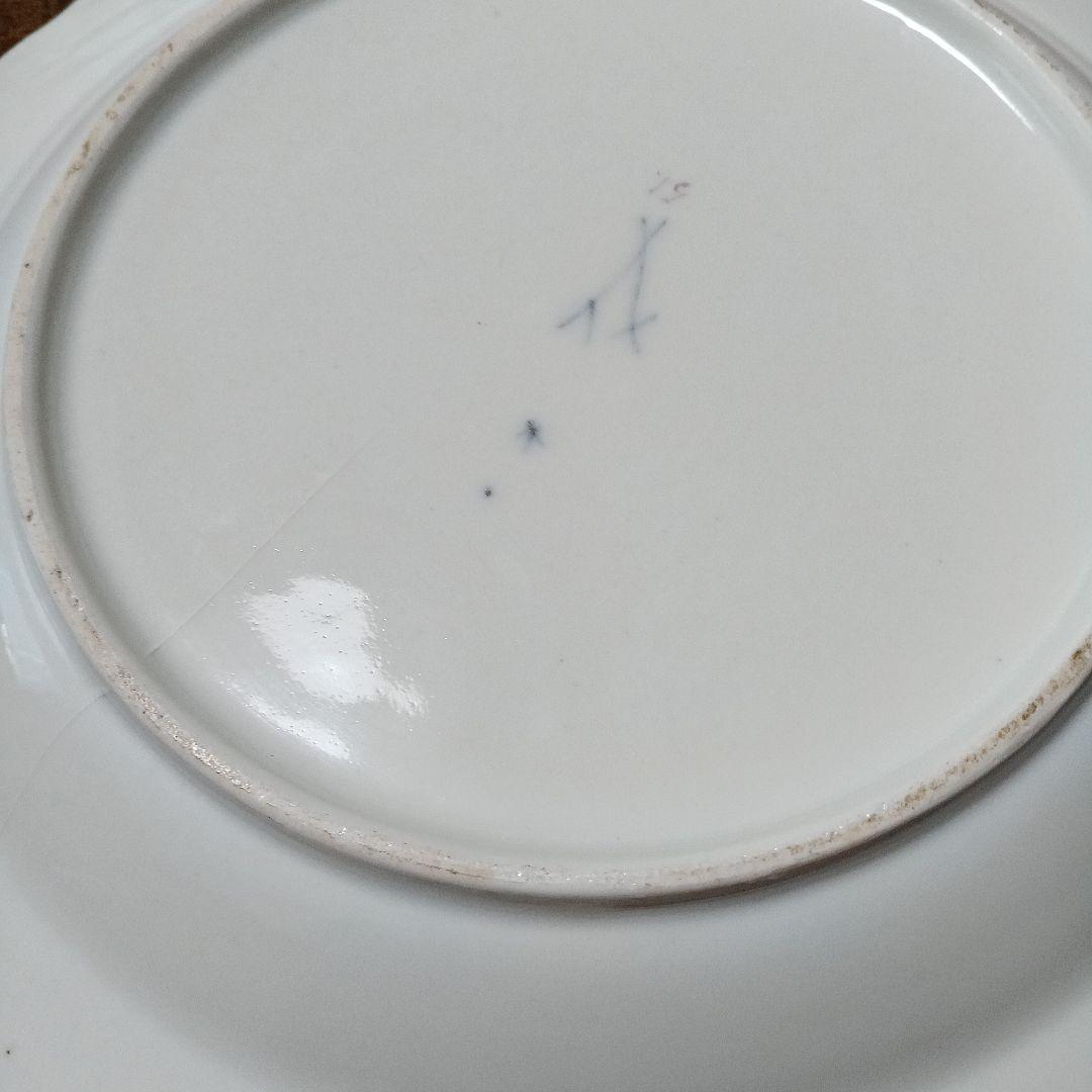 マイセン✩マルコリーニ期✩花文ディナー皿✩24センチ