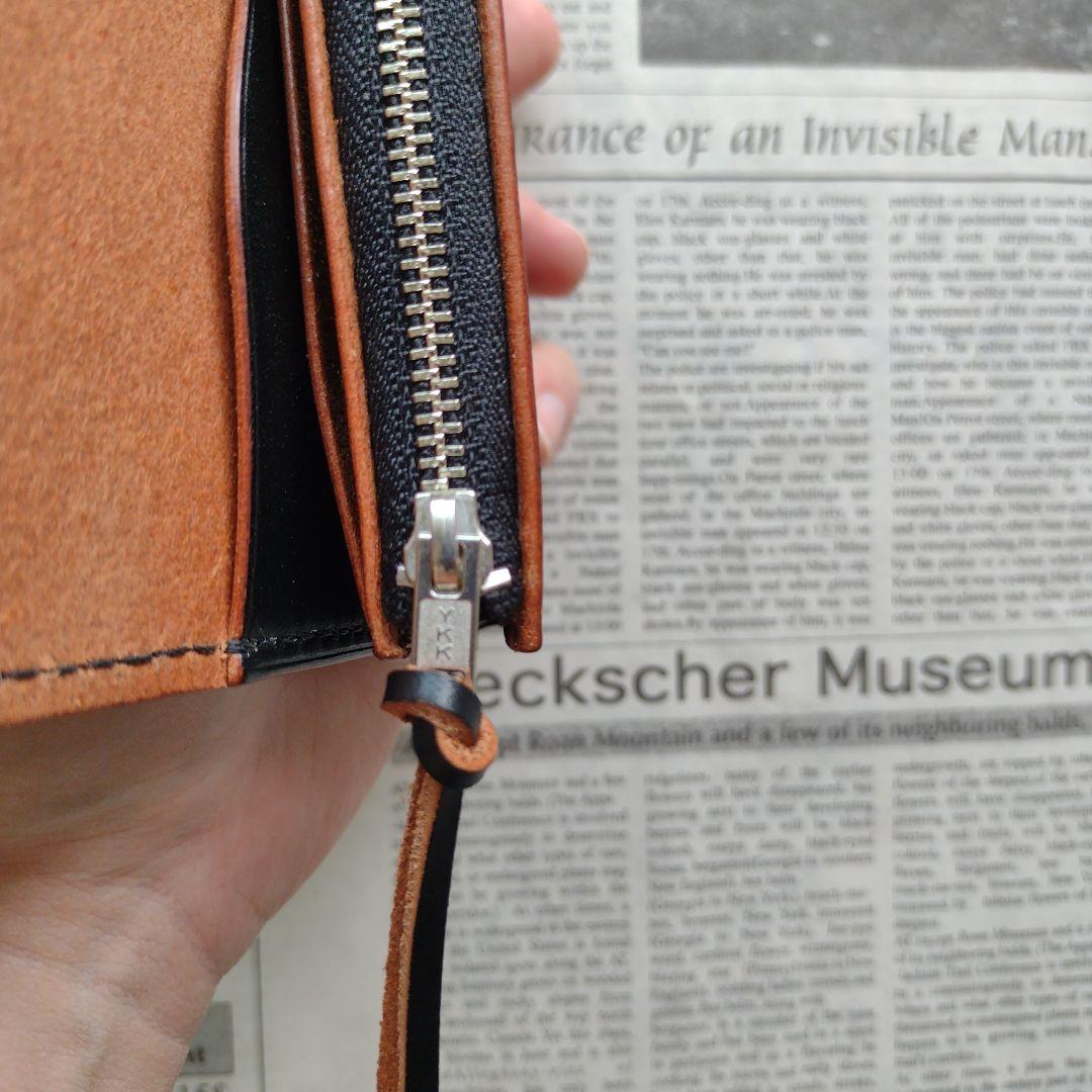 茶芯　2.5層　ミドルトラッカー　ウォレット　栃木レザー