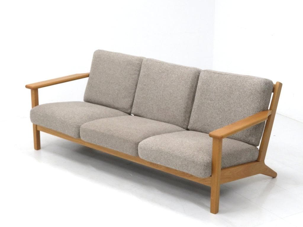 展示品　ウニコ　ヴィスカ　3人掛けソファ　オーク材　北欧　トリプルソファ