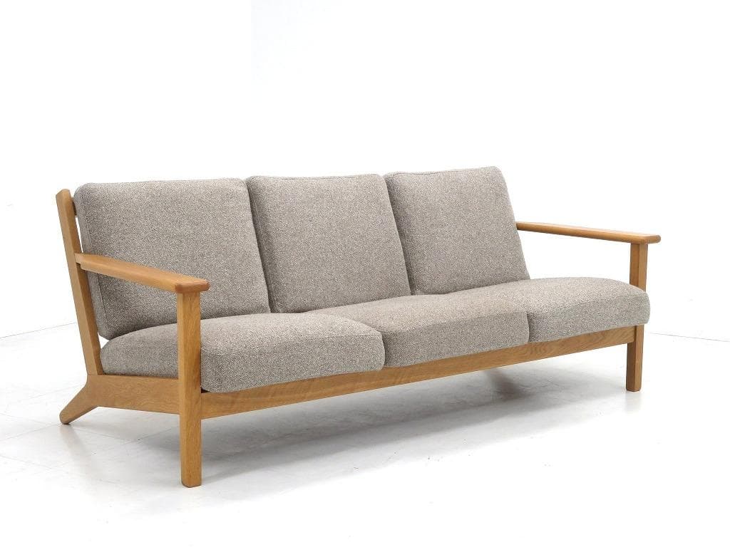 展示品　ウニコ　ヴィスカ　3人掛けソファ　オーク材　北欧　トリプルソファ