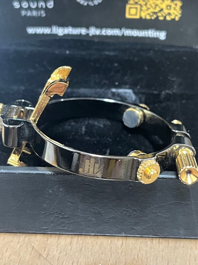 バスクラリネットリガチャー JLV プラチナメッキ